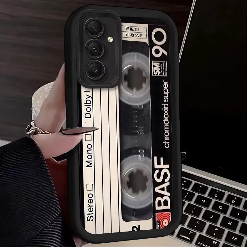 Retro Tape Pattern Phone Case for Samsung Galaxy S26 S25 S24 S23 S22 S21 S20 Plus Ultra FE A73 A72 A71 A52 A53 A32