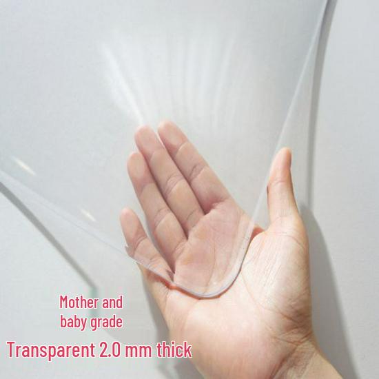 Extra Thick Odorless Soft Glass PVC Table Mat - 5mm Transparent, Waterproof, Anti-scalding, Wash-Free for Dining or Coffee Table.