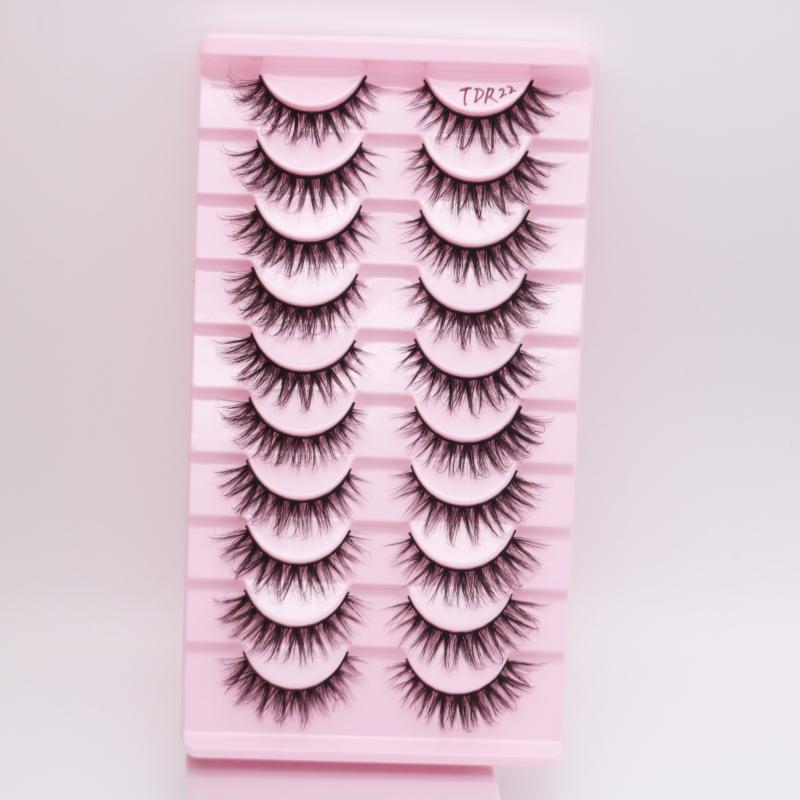 Private Label False Lashes 10 Pairs 3d Faux Eyelashes Natural Styles Makeup Mink Eyelash