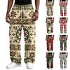 Herren Lässige Hose mit lockerem Schnitt und Weihnachtsdruck für Streetwear und Alltagskomfort