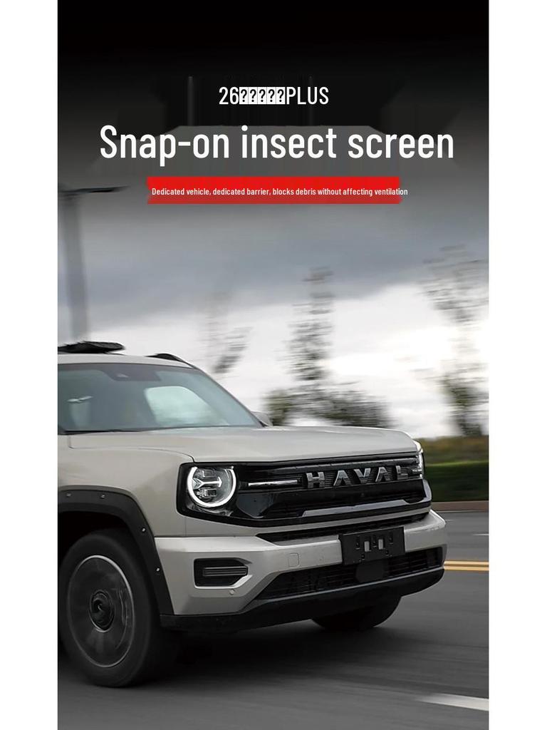 Haval Big Dog PLUS Siatka Przeciw Owadom na Przednią Maskownicę - Ochronna Osłona Przeciw Owadom i Kłaczkowi na Maskownicę Chłodnicy