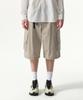 [City Leisure] Cn Belted Multi-Pocket Cargo Bermuda Pants [Grayish Beige]