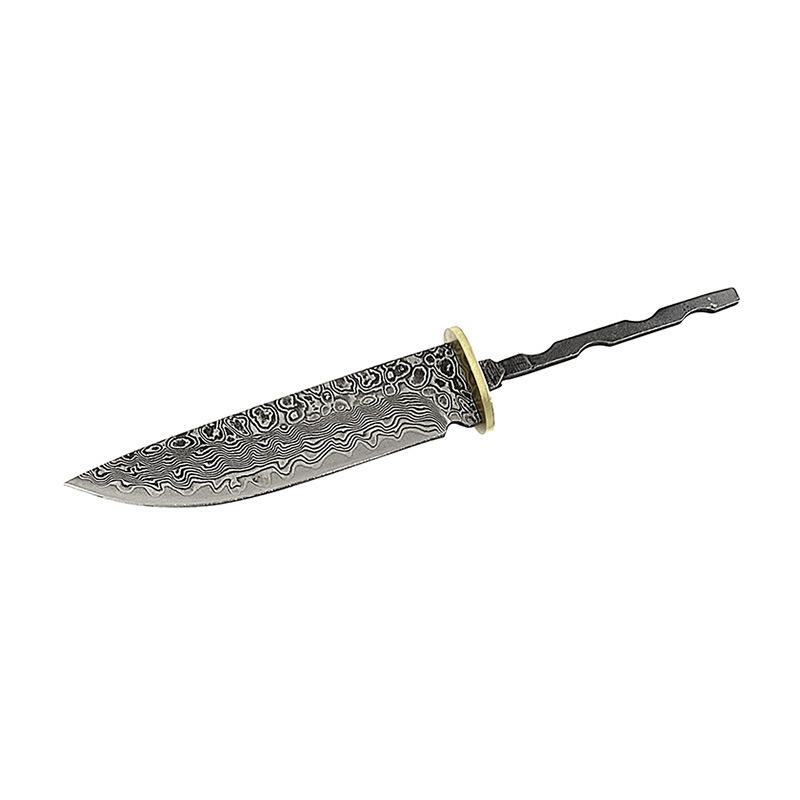 Damascus Steel Fixed Blade Knife Blanks - Unfinished Blade Forging Blanks, Semi-finished Knife Blank | DIY Knife Accessories