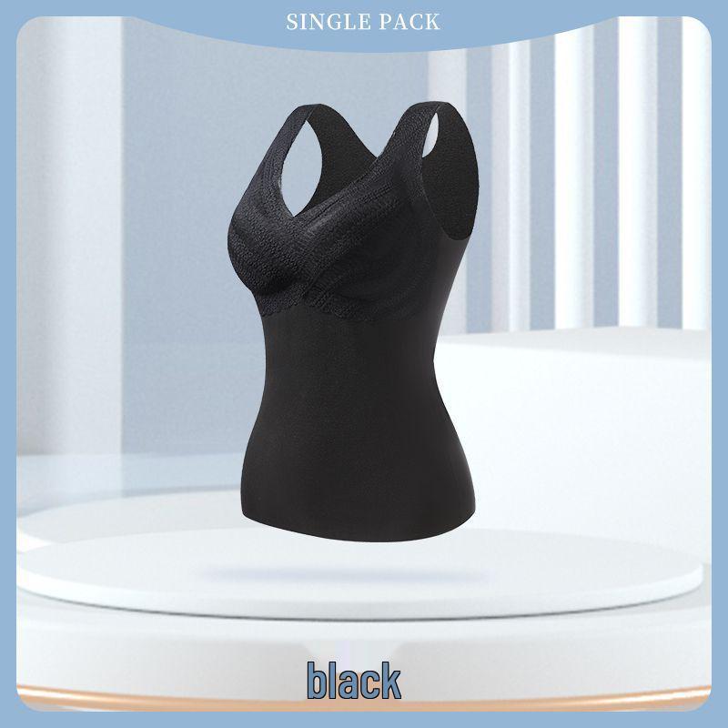 

Женский бесшовный жилет на флисовой подкладке с нагрудными вкладышами - Теплое и ветронепродуваемое нижнее белье 2XL: 120-140 lbs