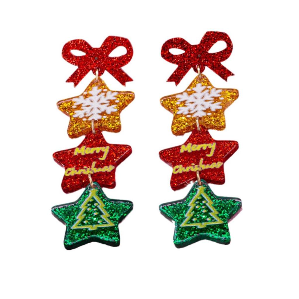 European & American Style Christmas Tree Cartoon Earrings