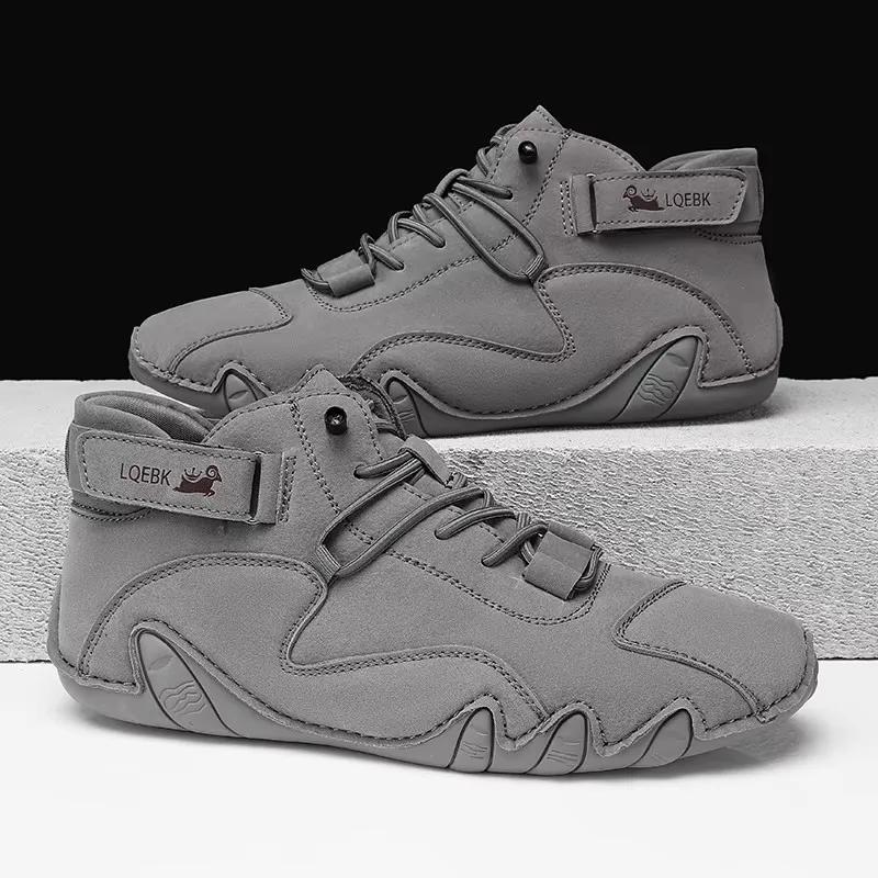 

Men s Le Fu Shoes Luxurious High Quality Brand Currently Popular Lace Up Flat Shoes Versatile for Business Daily Wear Bare Boots Comfortable Soft Sole 37