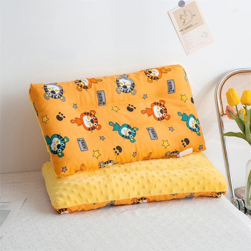 

2pcs/set Double-Sided Cotton Bean Pillow Bubble Velvet Children s Nap Support Pillow Cartoon Design Nursery Bedding Accories tiger