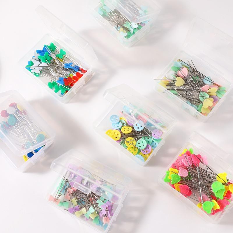 200/50PCS New Dressmaking Pins Embroidery Patchwork Tools Fixed Pin Button Pin Patchwork Pin for Home DIY Sewing Positioning