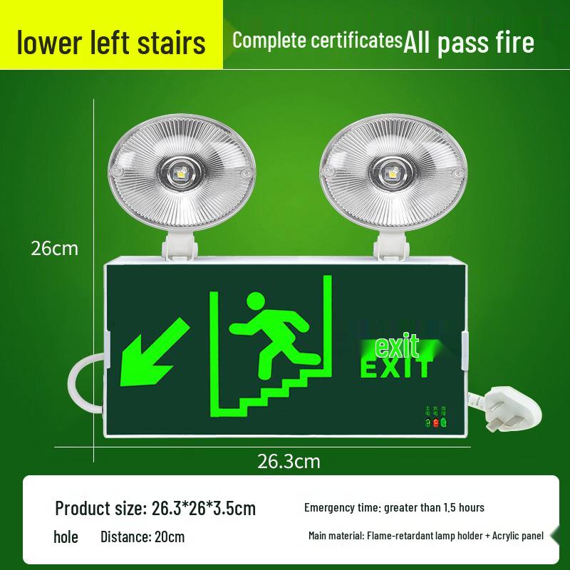 LED-Notleuchte & Rettungszeichen - Superhell, Zwei-in-Eins für Stromausfälle