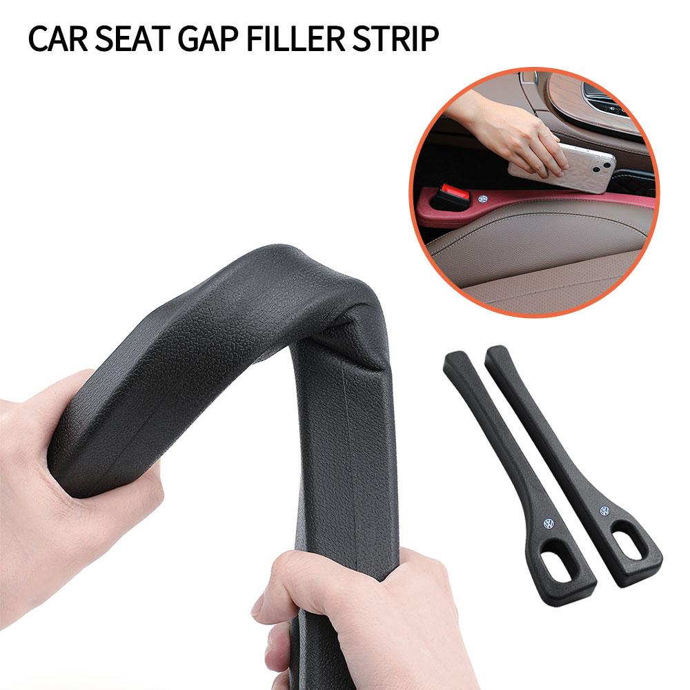 2pcs Car Logo Seat Gap Filler Leak-proof Filling Strip Valve Cap For VW Rline Jetta Golf 6 Beetle GTD GTI MK4 Motion Blue Motion Zp3