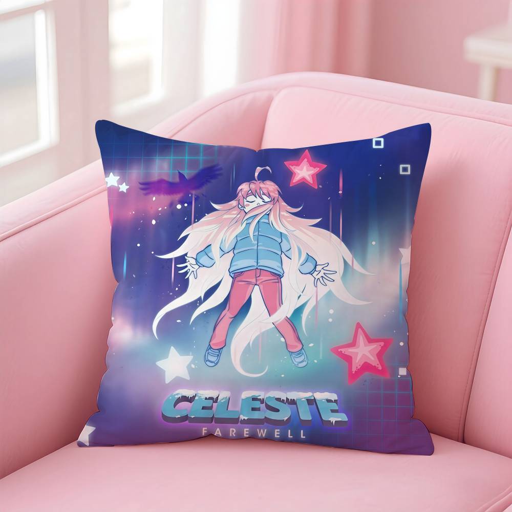C-Celeste Game Funny Pillow Case Pattern Printing Pillowcase Living Room Sofa Cushion Cover Bedroom Room Decor