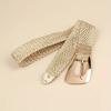 Ceinture Dorée Élégante pour Femme avec une Boucle Métallique Irrégulière Élégante, Convient aux Occasions Formelles, au Travail, aux Mariages, aux Fêtes et aux Costumes