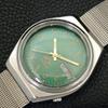JAPAN VINTAGE CITIZEN AUTOMATIC 8200 MENS ARABIC GREEN DIAL WATCH a702763-1 R210-a702763