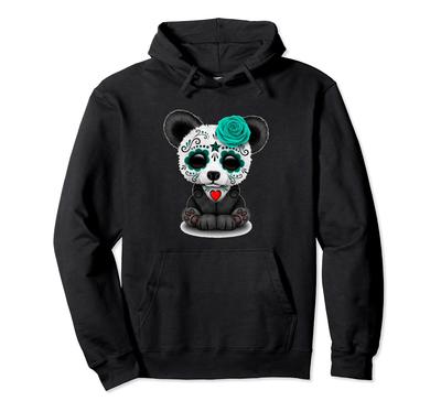 Sugar Skull Panda Day of the Dead Halloween Cinco De Mayo Hoodie