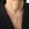 Teamer Gymnastics Design Necklace for Women Girls Fashion Sports Pendant Stainless Steel Jewelry Dancer Gymnast Birthday Gifts