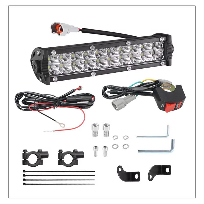 Motorcycle Headlight Light Handlebar LED Light Bar Set for KLX110 CRF110 TTR110 YZ250F 60W LED Kit Fits Most 7/8” Handlebars OFF