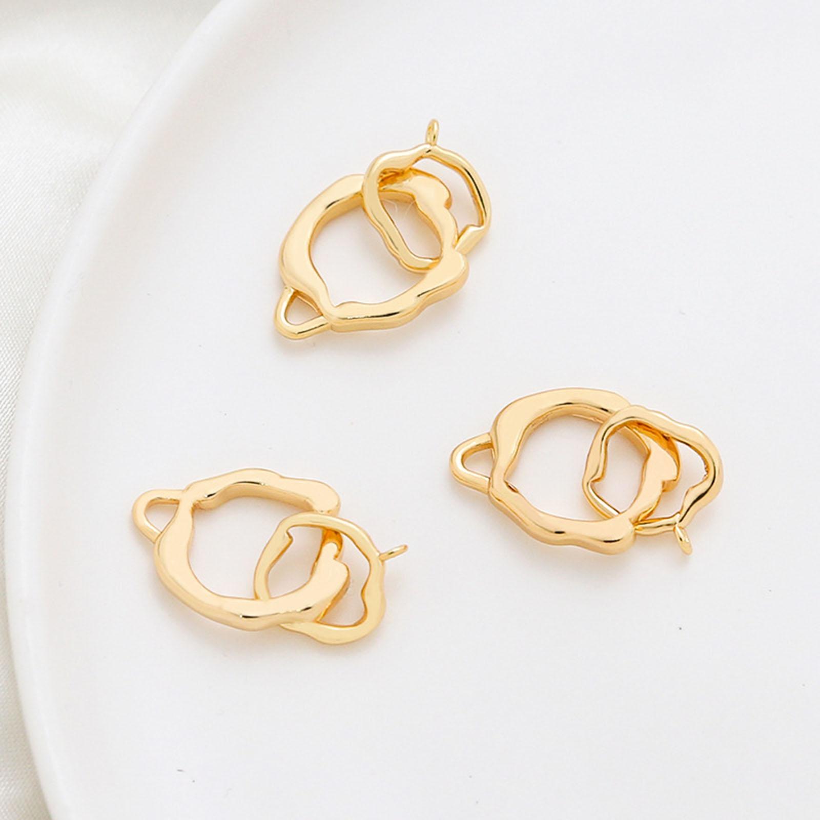 

Copper Connectors Charms Pendants Multicolor Irregular Round Charms for DIY Necklace Jewelry Accessories 3.4cm x 1.5cm, 1 Piece