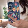 Colorful Cartoon Pattern Case For Samsung Galaxy S25 Edge S24 Ultra S23 S22 Plus S21 FE S26 Ultra Leather Texture Silicone Cover