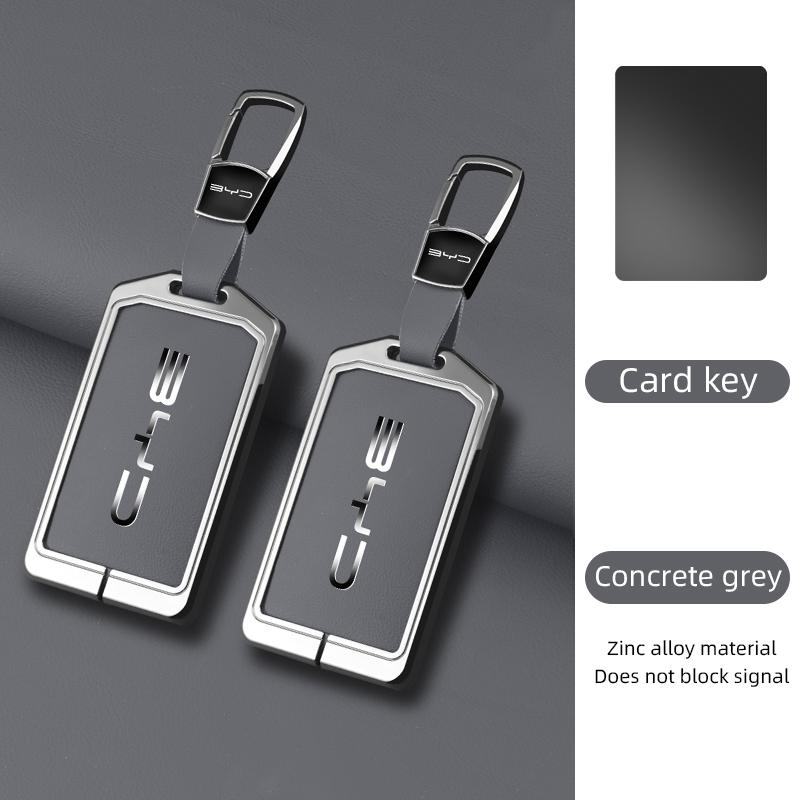 Zinc Alloy Car Key Case Cover For BYD Song Pro Plus Max Dmi EV Seal Dolphin 2022 2023 2024 Remote Control Key Bag Accessories