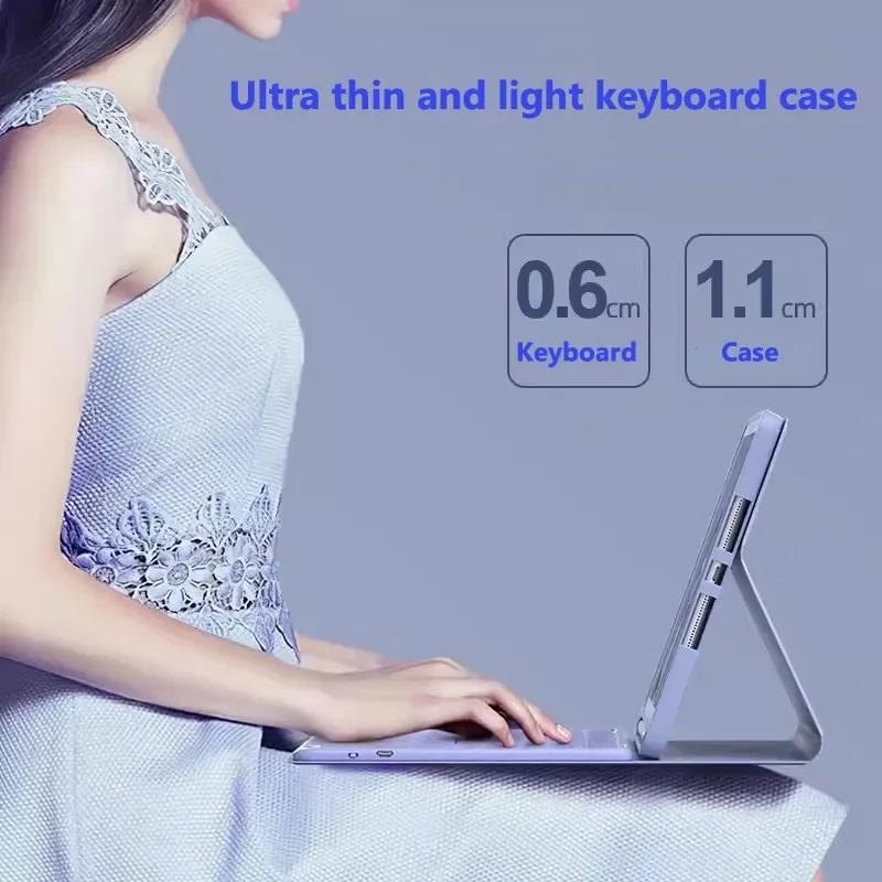 Custodia con Tastiera Per Huawei MatePad SE 11 Pollici AGS6-W00 W09 Trackpad Tastiera Wireless Copertura Tablet Guscio Magnetico Funda