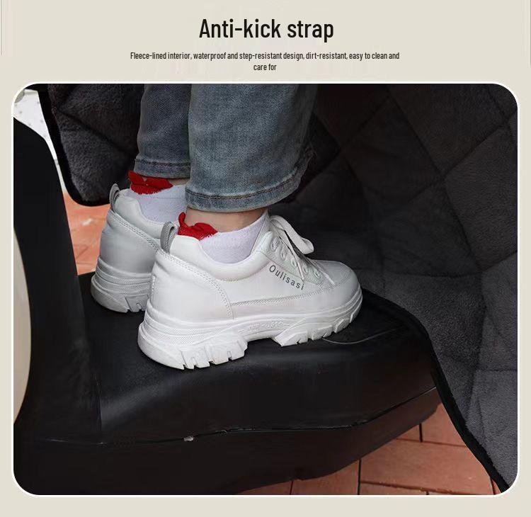 Thickened Waterproof Fleece-lined Windshield for Electric Vehicles - Cold-Proof Cover for Spring, Autumn, and Winter