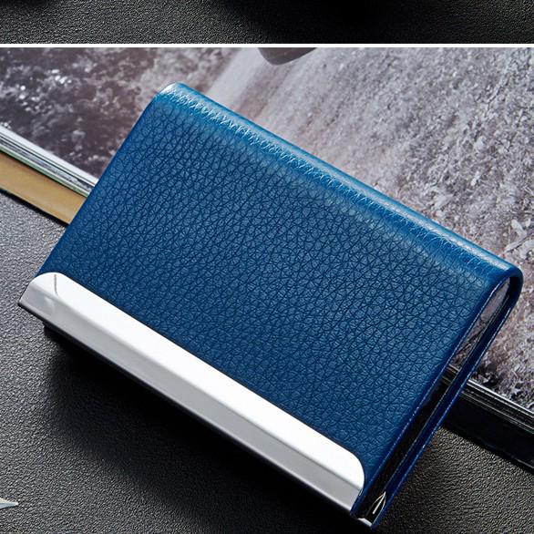 Stainless Steel Business Card Holder - Large Capacity, Fashionable and Creative Metal Design for Men & Women
