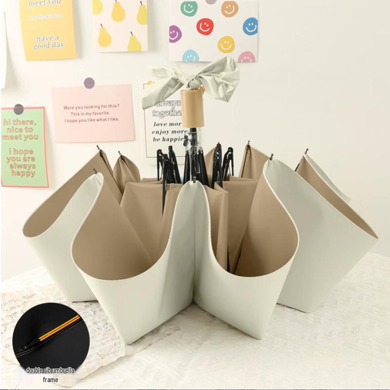 

Tian Ai Imitation Wood Handle UV Protection Sun/Rain Umbrella