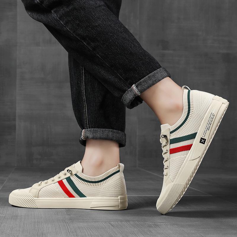 Pánské ležérní prodyšné mokasíny na podzim 2024, síťované, trendy, všestranné plátěnky