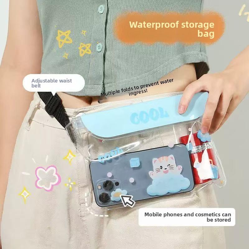 Mobile Phone Waterproof Bag, Diving, Rafting, Swimming Touch Screen Waterproof Bag, Mobile Phone Case, Storage Waist Bag