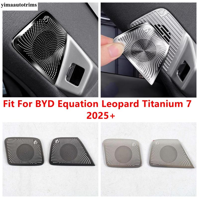 Pillar A Air AC Conditioning Outlet Vent Cover Trim For BYD Equation Leopard Titanium 7 2025 2026 Stainless Steel Accessories