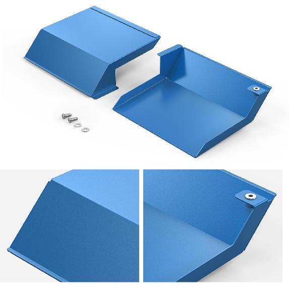 Bevinsee 2pcs Aire Intake Scoops Aire Inlet Compatible with 3 Series E92 323i 325i 328i 330i 335i 335d 2010-2013, Aluminum, Blue