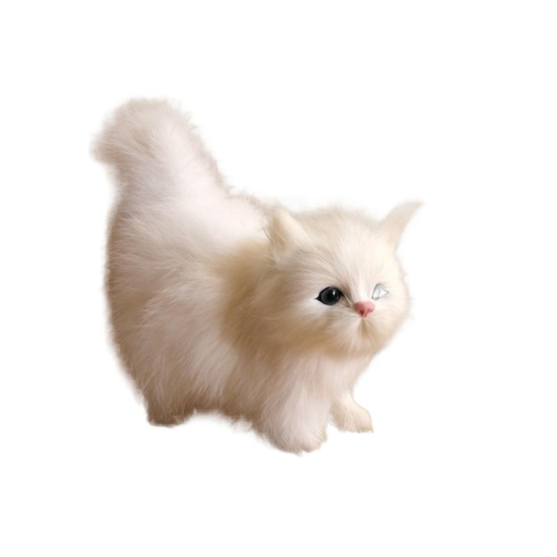Niedliche Simulations-Katzen-Plüschtiere Weiches Stoff-Kätzchen-Modell Falsche Katze Realistische Tiere für Kinder Mädchen Geburtstags- Valentinstagsgeschenk