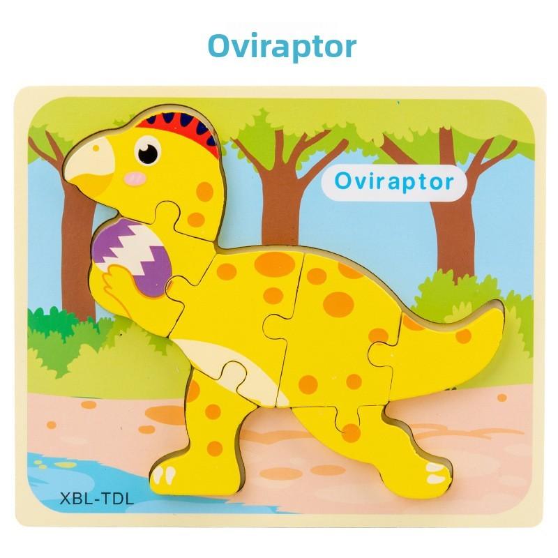 Dinosaur 3d Puzzle Wooden Brain Teaser For Kids Educational Toy