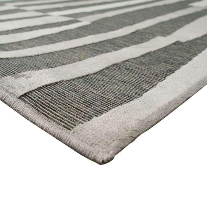 Modern Grey Relief Rug 120x160