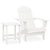 VidaXL Adirondack Garden Chair with Table Fir Wood White