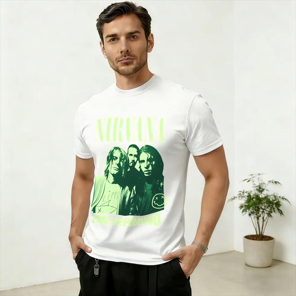 Casual Nirvanaed TShirts Unisex Round Collar Pure Cotton T Shirt Short Sleeve Tee Shirt Gift Idea Clothing