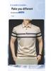 Men's 2026 Summer Casual Polo Shirt - Breathable Yarn-Dyed Stripe, Loose Fit Short Sleeve with Lapel