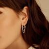 Multi layered chain Huggie earrings, sparkling waterfall chain shaped women's earrings, fashionable jewelry gifts