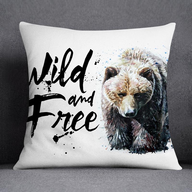 African Animal Beasts Home Decoration Pillowcase Square Pillowcase Home Office Decoration Cus On Cover