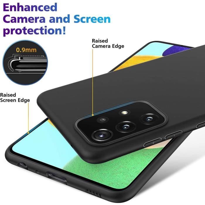 Weiche Schutzhülle aus schwarzem Silikon für Samsung Galaxy A52 4G/5G - PROSHOP - präziser Ausschnitt