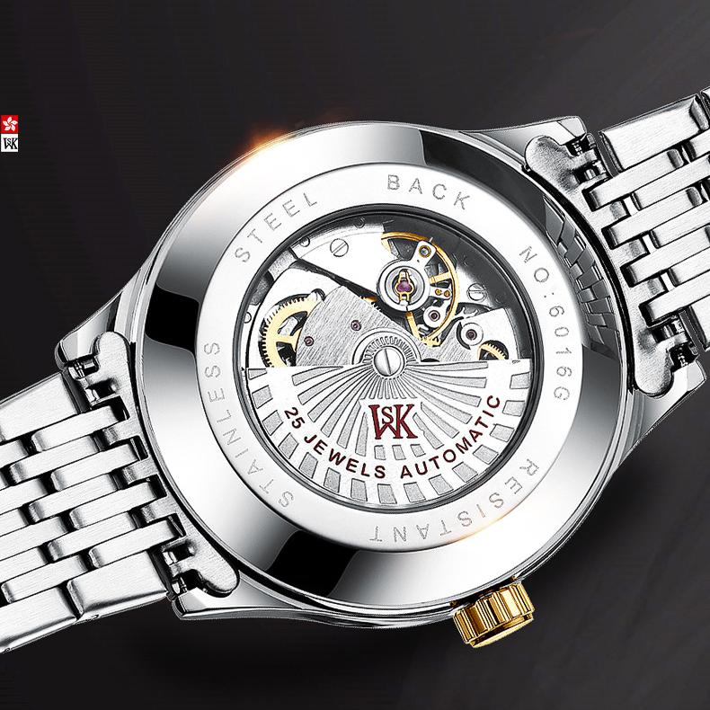 WEISIKAI 6016A Men Watches New TOP Brand Luxury Men's Watch With Box Waterproof Luminous Calendar Automatic Men's Mechanical Watches