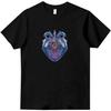 Glassy Translucent Heart-Black White Cotton T-Shirt Unisex-Glassy Translucent Heart-Print Graphic T-Shirt