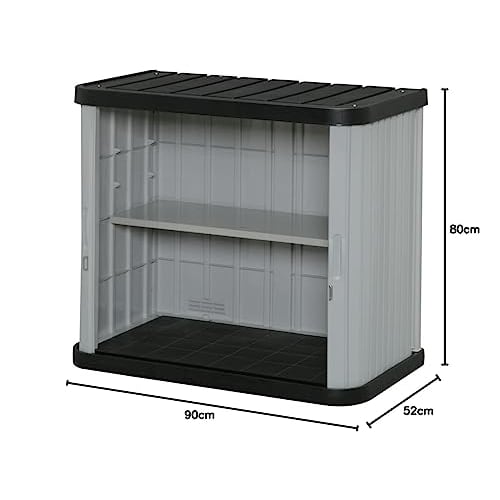 Iris Ohyama Locker Mini Locker Black/Gray Width 90 X Depth 52 X Height 80cm ML-800V