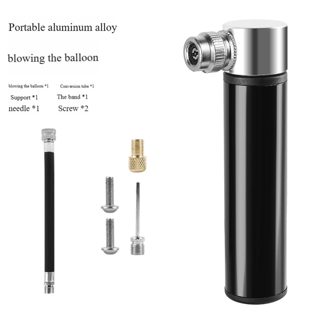 Mountain Bike Aluminum Mini Pump Portable Road Bike Pump Universal for American and French Valve Handheld Basketball Inflator
