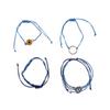 Pulseira da amizade Pulseira de corda trançada Pulseira de casal ajustável Conjunto de joias para festa Presentes