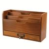 Caja de Almacenamiento de Cajón de Escritorio de Madera Vintage Multiusos para Comestibles Suministros de Oficina Caja para Clasificar Archivos Almacenamiento Caja de Madera