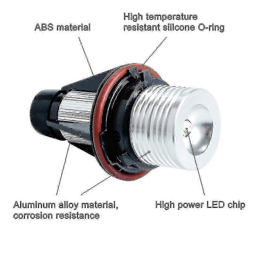 2 Pezzi LED Angel Eyes Marker Lampadine a Radiazione Visibile Per E39 E53 E60 E61 E63 E64 E65 E66 E87 525i 530i Xi 545i M5