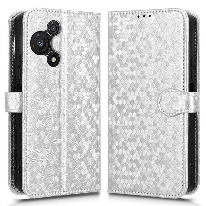 For TCL 60R 5G T519H/60 5G T521H Wallet Case Dot Pattern Imprint PU Leather Phone Cover