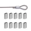 30/50PCS M1.2 M1.5 M2 M3 M4 Aluminum Crimping Loop Sleeve Double Hole Wire Rope Sleeves Steel Wire Loops Clip Fixed Accessories