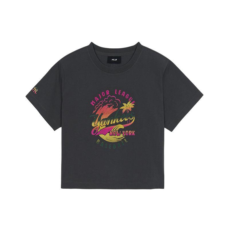 

New MLB New York Yankees T Shirt Women s Dark Charcoal Gray 3FTSX0153-50CGD S